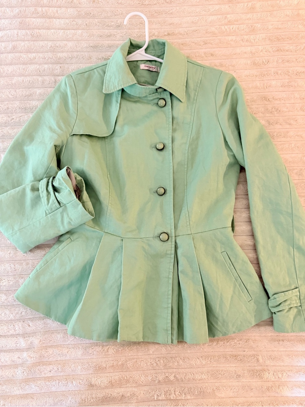 Light Green Women’s Peplum Jacket